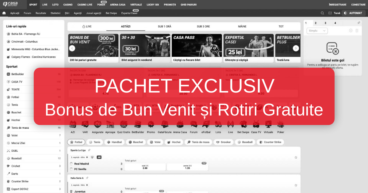 Casapariurilor Casino welcome bonus